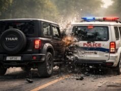 फरार आरोपी की गिरफ्तारी के दौरान पुलिस पर जानलेवा हमला, वाहन से टक्कर मारने की कोशिश