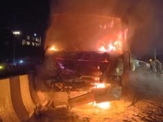 देहरादून-हरिद्वार हाईवे पर भीषण हादसा, मोतीचूर फ्लाईओवर पर कई वाहन जले; महिला समेत दो की मौत