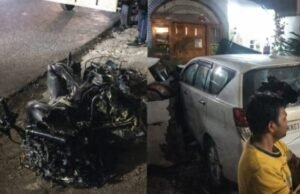 तेज रफ्तार कार ने मचाया तांडव, कई वाहनों को टक्कर, चालक हिरासत में