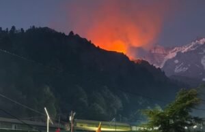 भारत-चीन सीमा पर मलारी गांव के जंगलों में लगी आग, सेना शिविर सुरक्षित