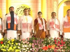 असम में NDA सरकार का शपथ ग्रहण समारोह, मुख्यमंत्री धामी रहे शामिल