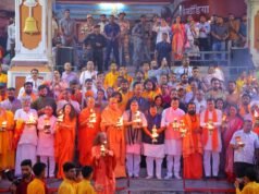 गंगा आरती में शामिल हुए सीएम धामी और बीजेपी राष्ट्रीय अध्यक्ष नितिन नवीन