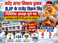 नरेंद्र नगर निकाय चुनाव: भाजपा के राजेंद्र विक्रम सिंह निर्विरोध अध्यक्ष चुने गए, सभासद वार्डों में भी BJP का दबदबा