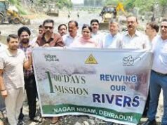 देहरादून में ‘मिशन क्लीन’: मानसून से पहले रिस्पना और बिंदाल नदी की सफाई युद्धस्तर पर