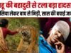 बहू की बहादुरी से टला बड़ा हादसा: हंसिया लेकर बाघ से भिड़ी, सास की बचाई जान