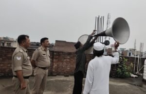 हरिद्वार : निर्धारित मानकों से अधिक ध्वनि में बजने वाले 94 लाउडस्पीकर धार्मिक स्थलों से गये हटवाये
