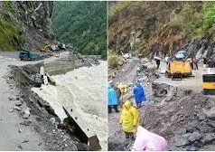 गंगोत्री हाईवे पर सुरक्षा कार्यों की गुणवत्ता पर सवाल, सोनगाड़ में 50 मीटर दीवार नदी में बही