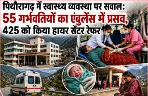 पिथौरागढ़ में स्वास्थ्य व्यवस्था पर सवाल: 55 गर्भवतियों का एंबुलेंस में प्रसव, 425 को किया हायर सेंटर रेफर