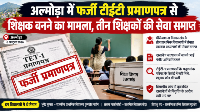 Almora Fake TET Certificate News Graphic