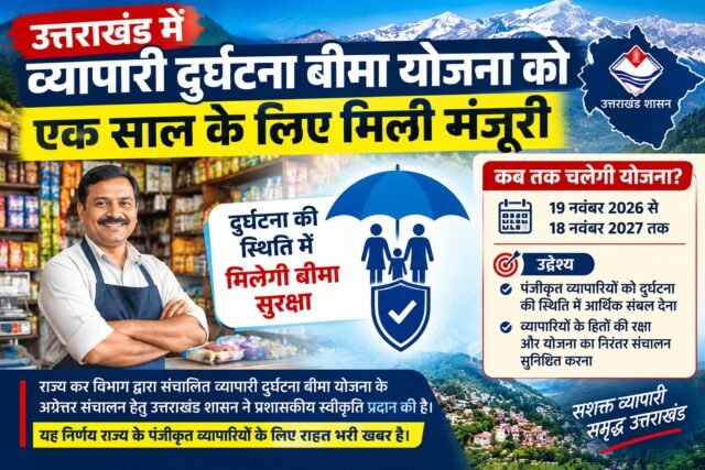 Uttarakhand Trader Insurance Scheme Poster_11zon