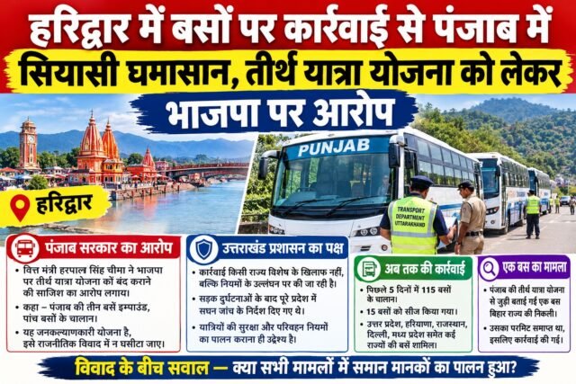 हरिद्वार बस कार्रवाई पर सियासी घमासान